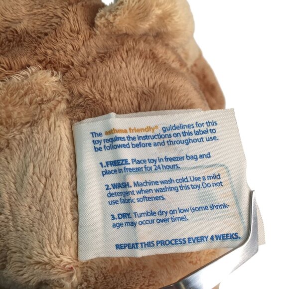 Build A Bear Puppy Dog Plush 13" Tan Eye Patch Asthma Allergy Friendly w/Collar - Picture 8 of 9